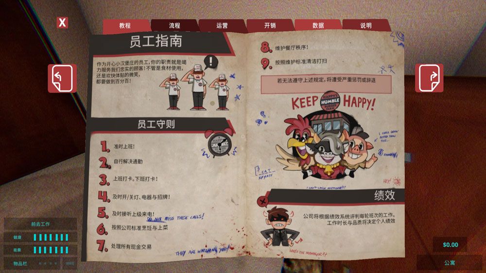 开心小汉堡庄 (Happy’s Humble Burger Farm) 简体中文|纯净安装|恐怖模拟经营